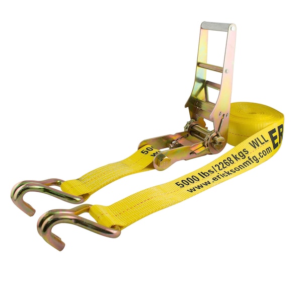 Erickson 3"X30Ft 15,000 lb Ratchet Strap w/ Dbl J Hks Bulk 58515 - main